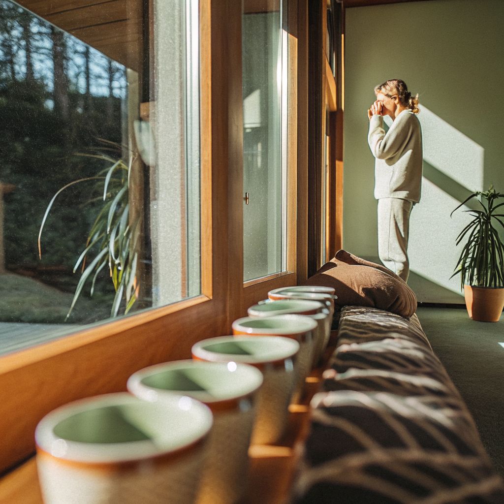 person noticing a repeated pattern in daily life