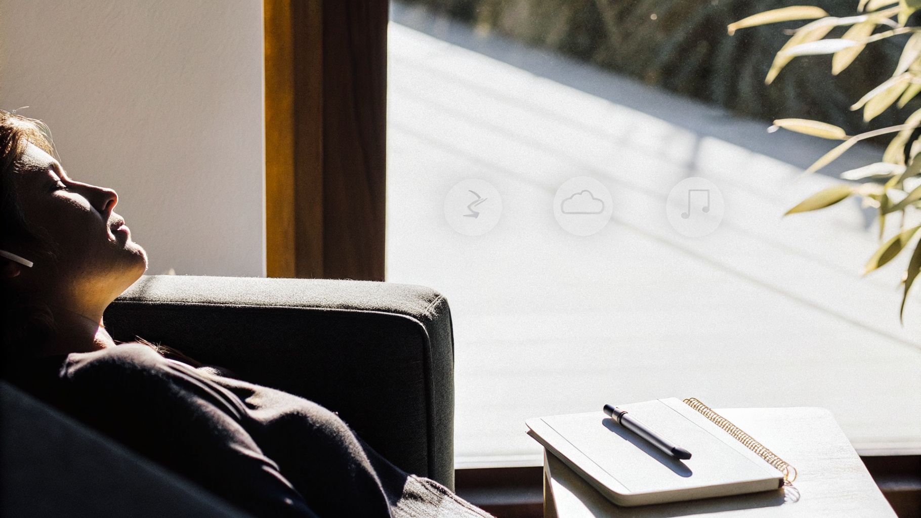Person noticing thoughts calmly—energy flows where attention goes