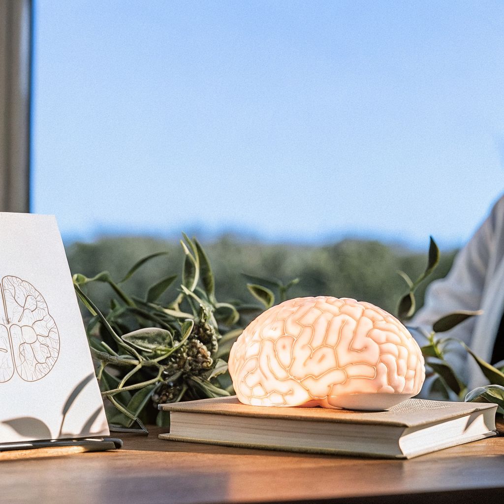 illustration of a flexible human brain made of pathways