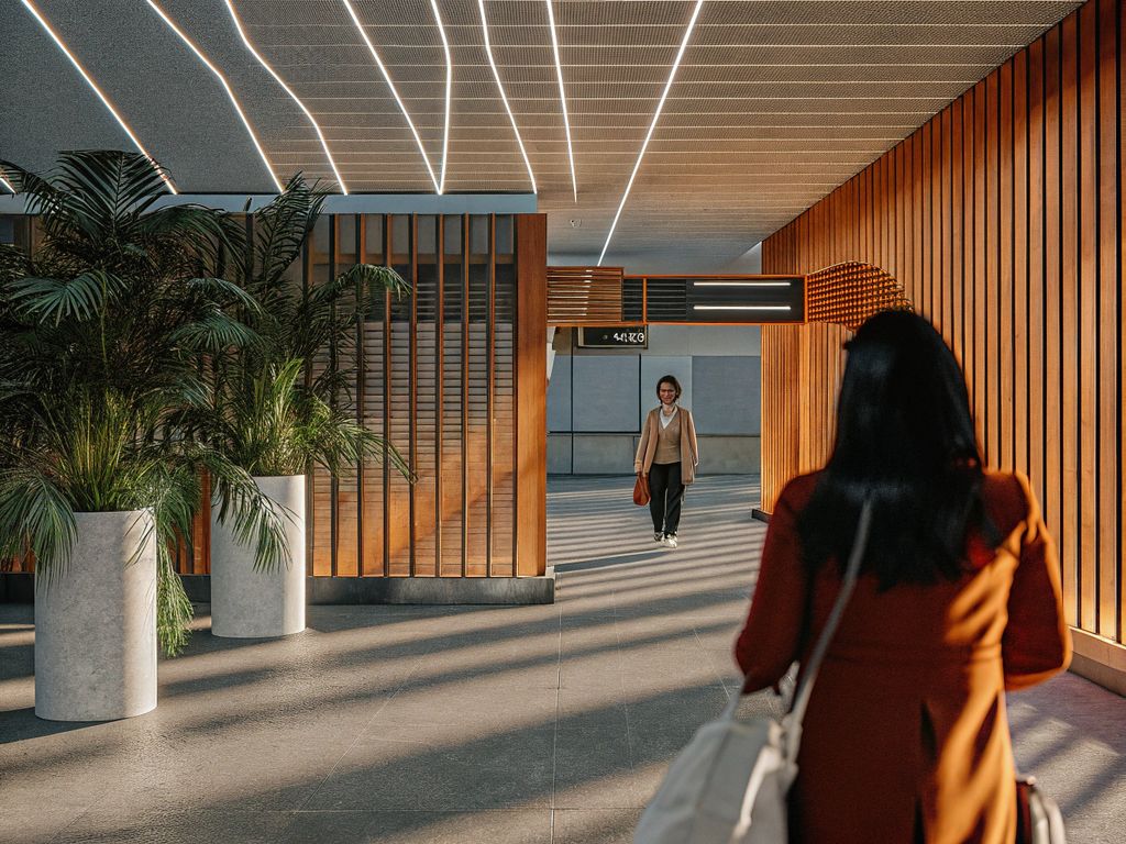 abstract airport with flight paths representing decisions