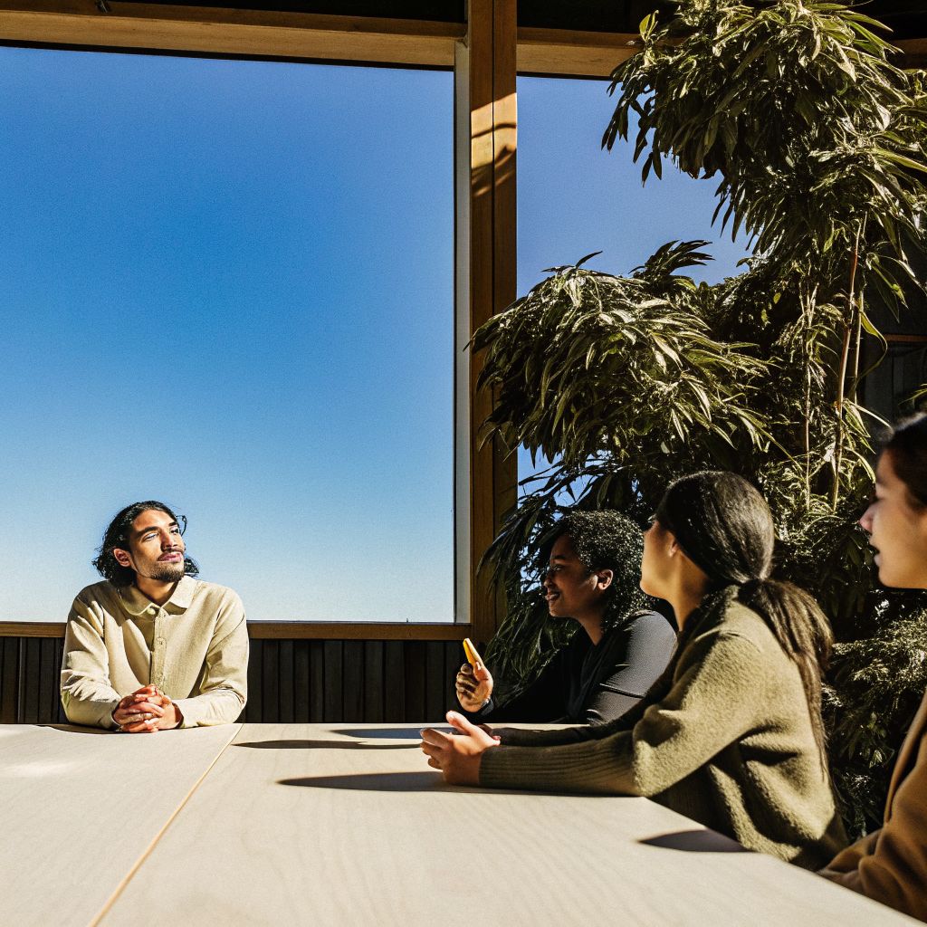 Leader pausing before responding in a meeting