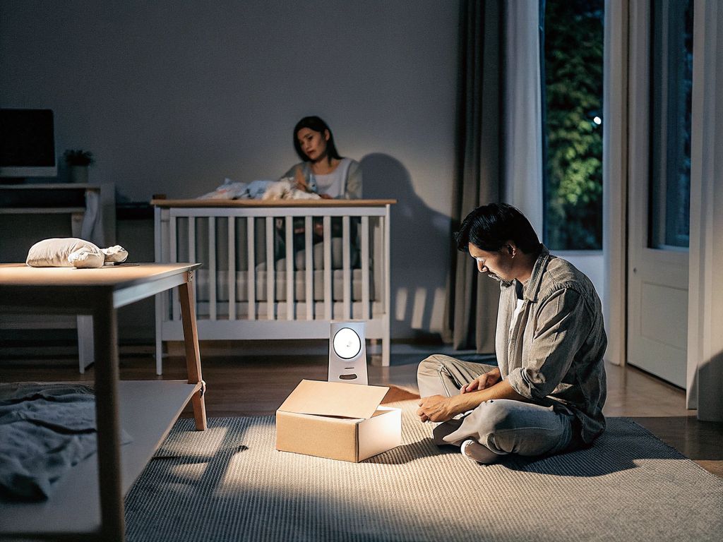 parent building nursery at night