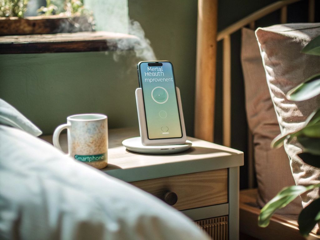 Phone notifications flooding a morning scene