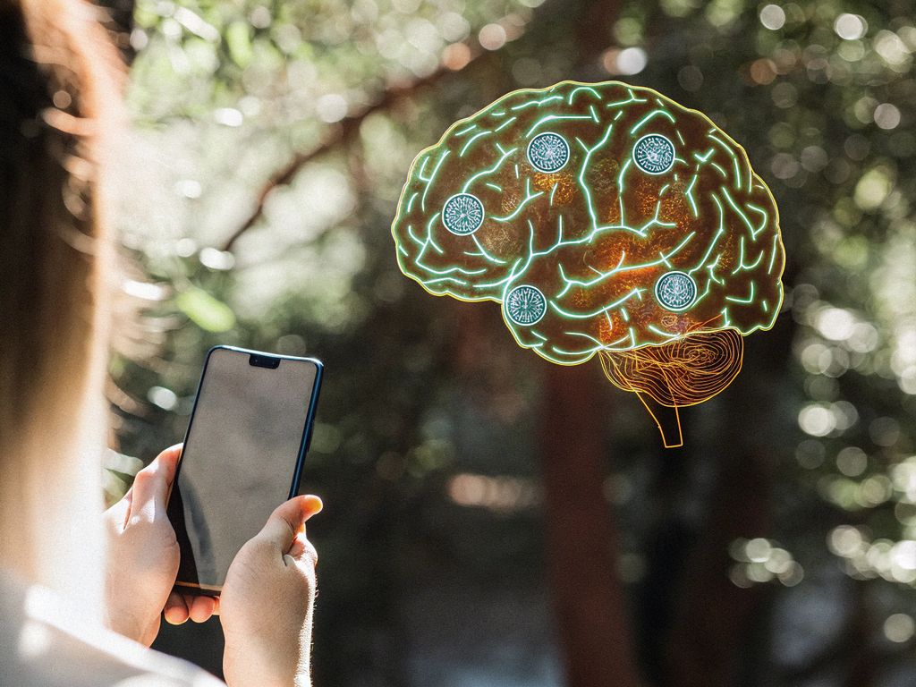 an abstract brain with colorful pathways changing