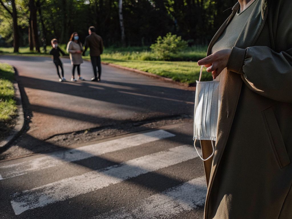 person standing at a crossroads, light emerging from within