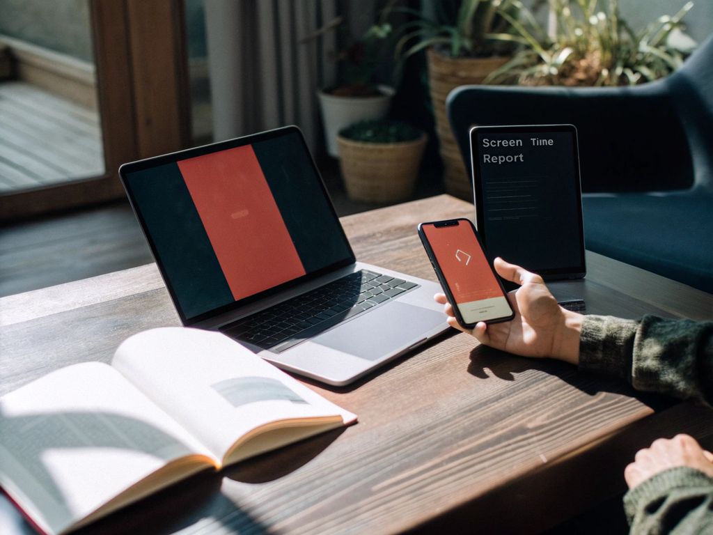 busy professional surrounded by screens