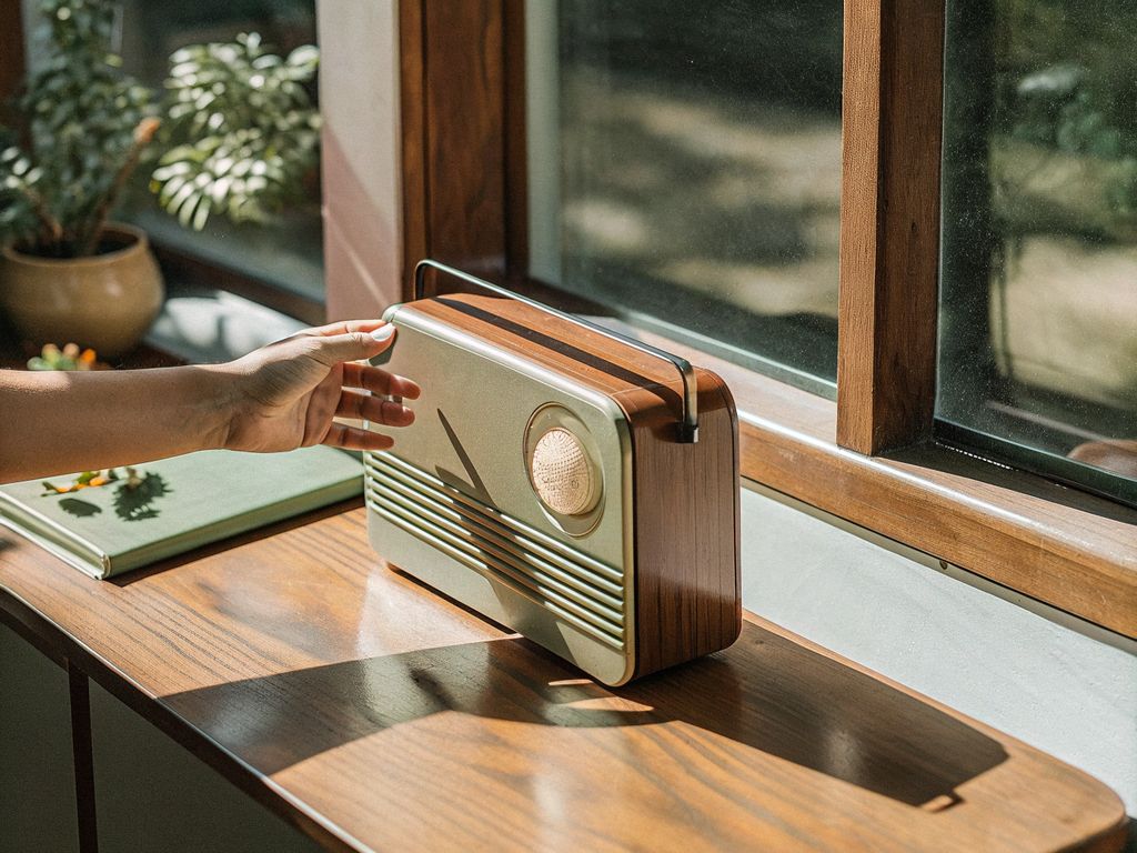 Tuning an old radio, echoing experiences