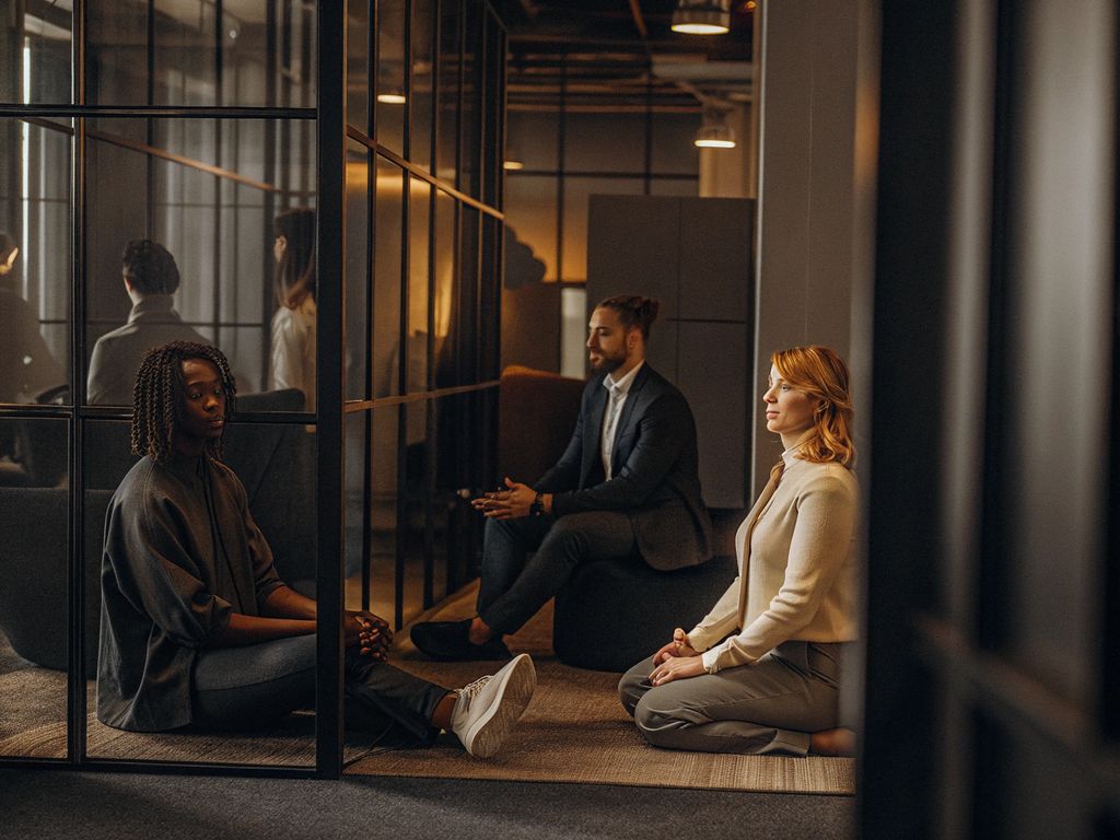 team pausing and reconnecting during a fast-paced workday