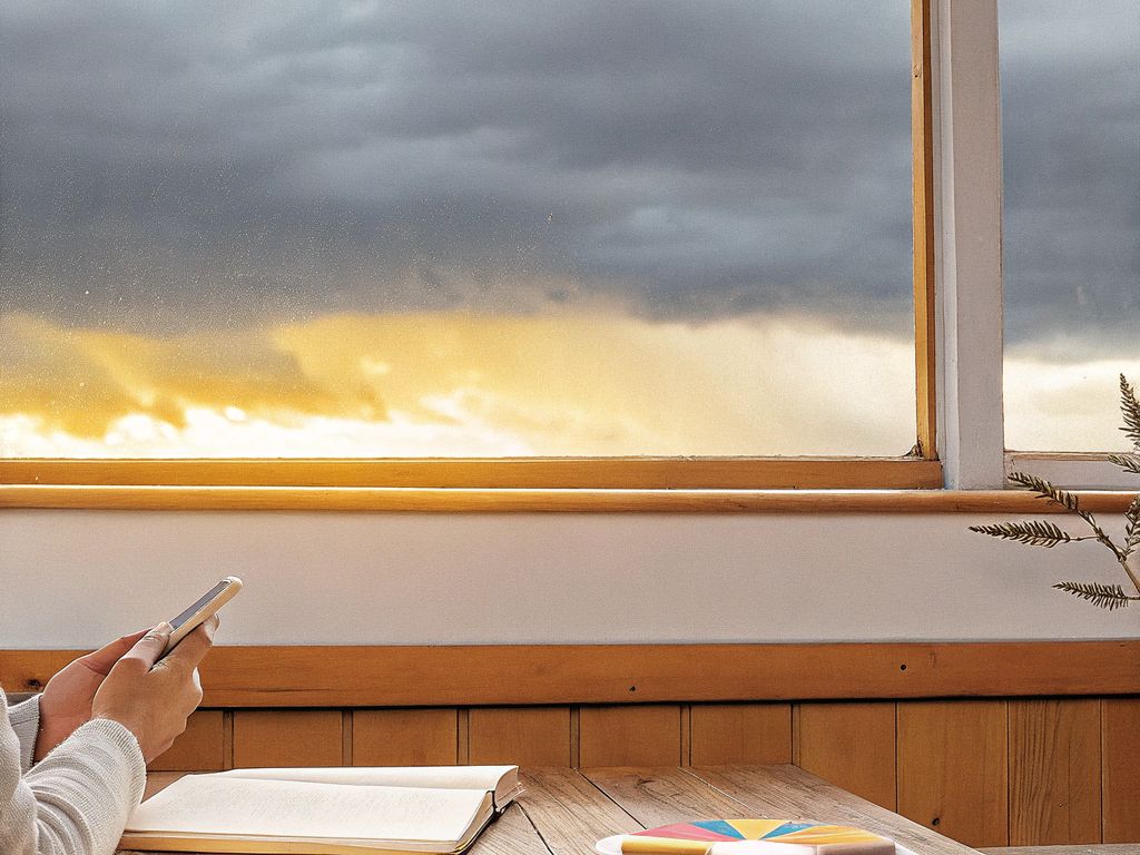 stormy sky with a break of sunlight