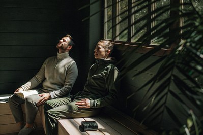Entrepreneur and athlete taking a breath before performance