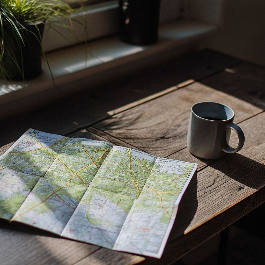 A city map transforming as new routes are drawn