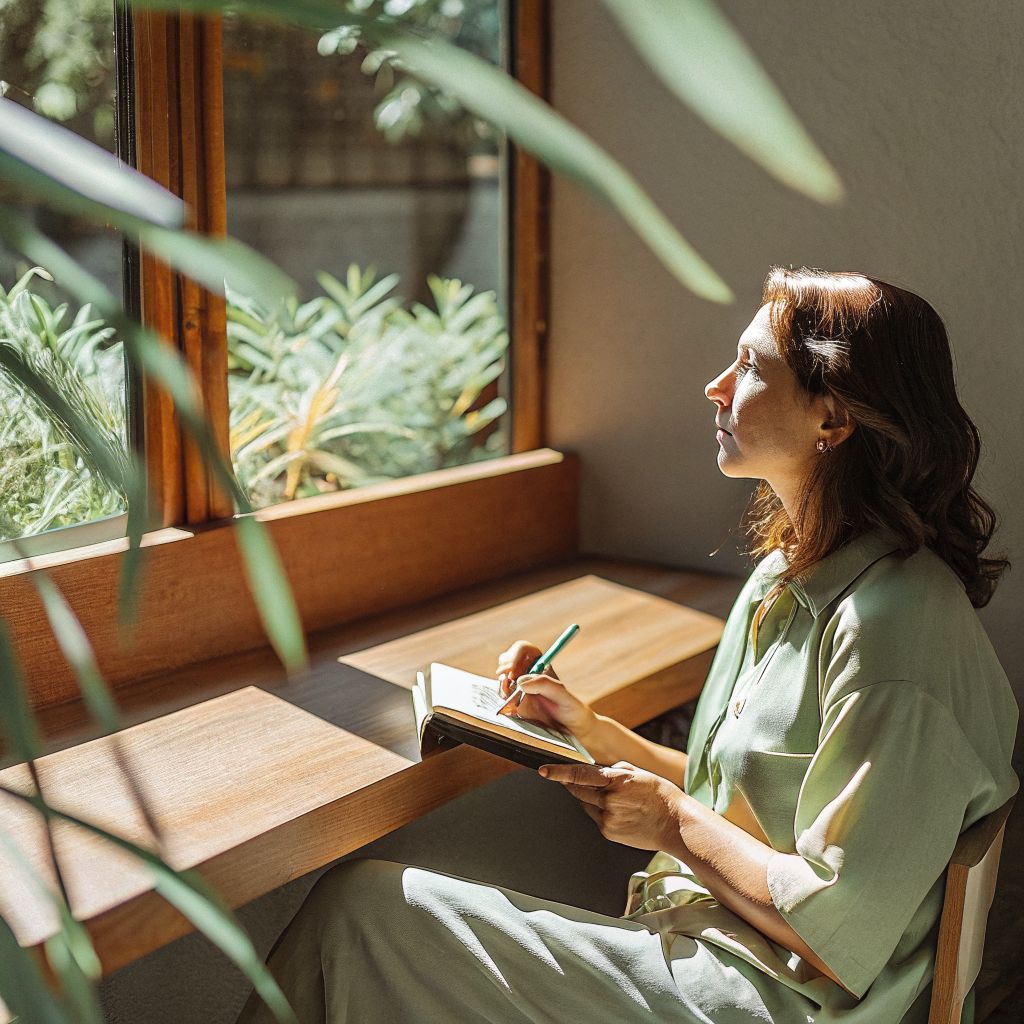 Leader reflecting in a quiet workspace during a conscious leadership reset