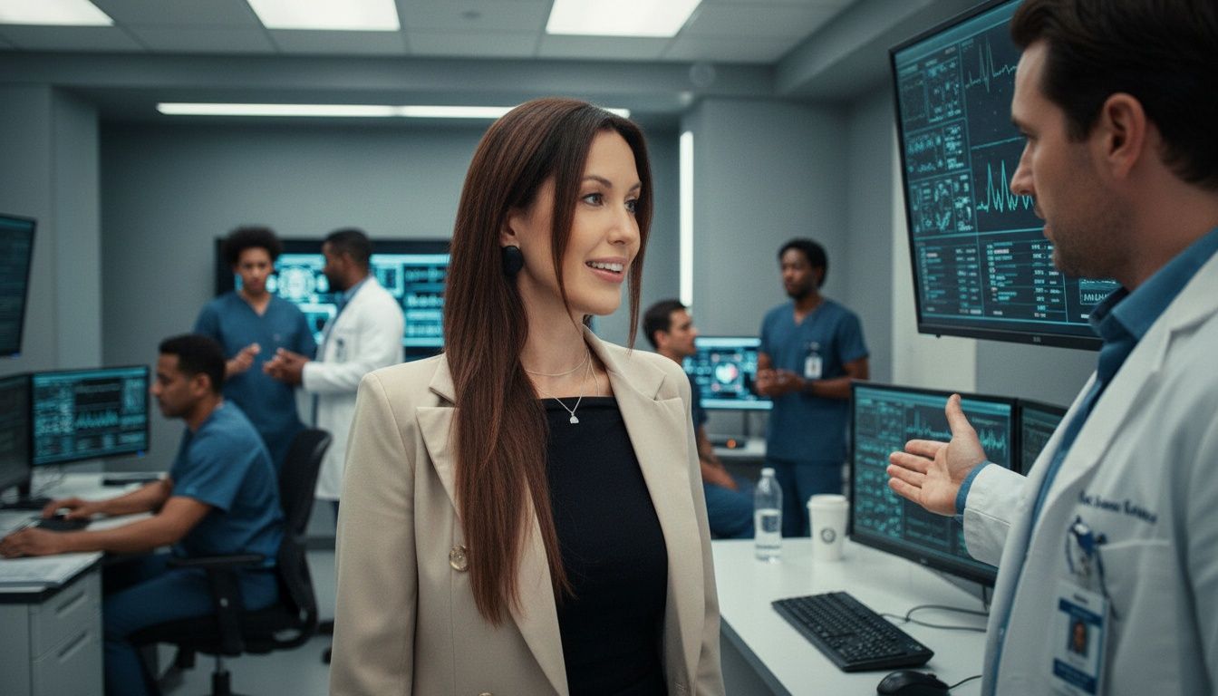 Leader practicing calm under pressure with a brief pause in a busy operations room