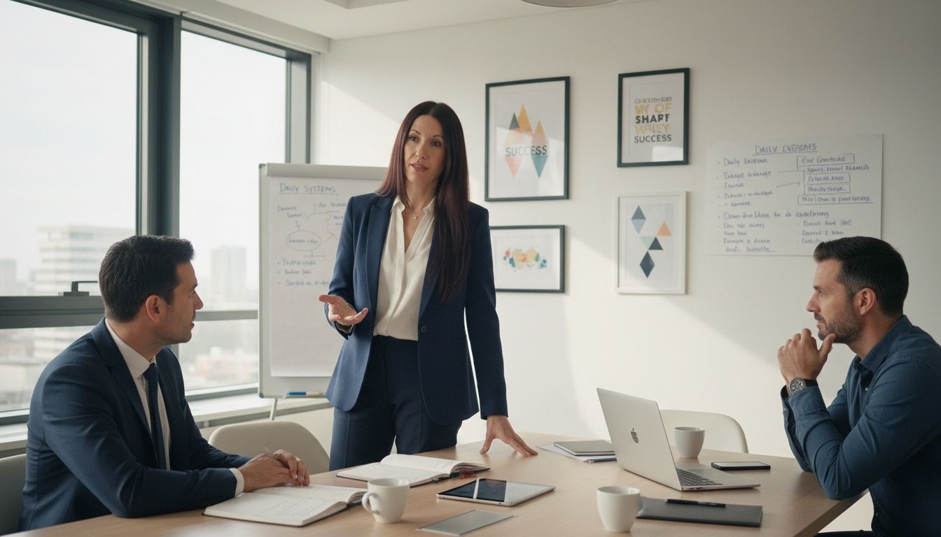 A diverse team in discussion as a leader listens, modeling how to lead yourself first