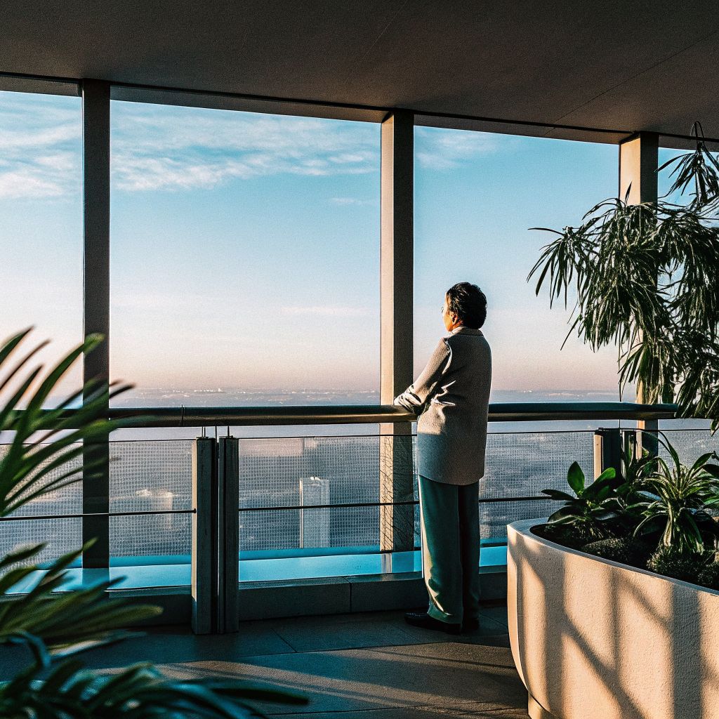 conscious leadership reflection moment overlooking a city