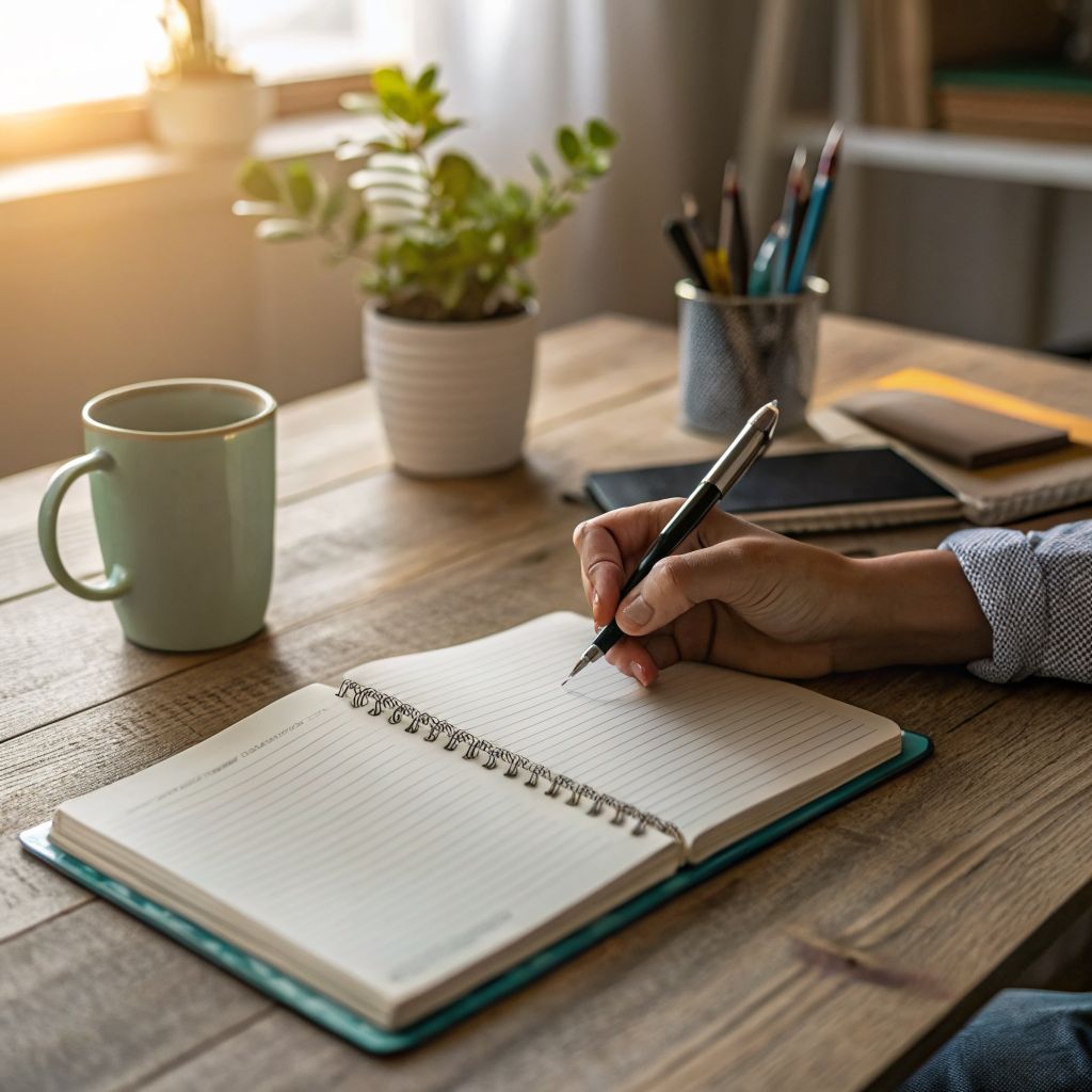 Old vs new self-talk notes—energy flows where attention goes when you change your words